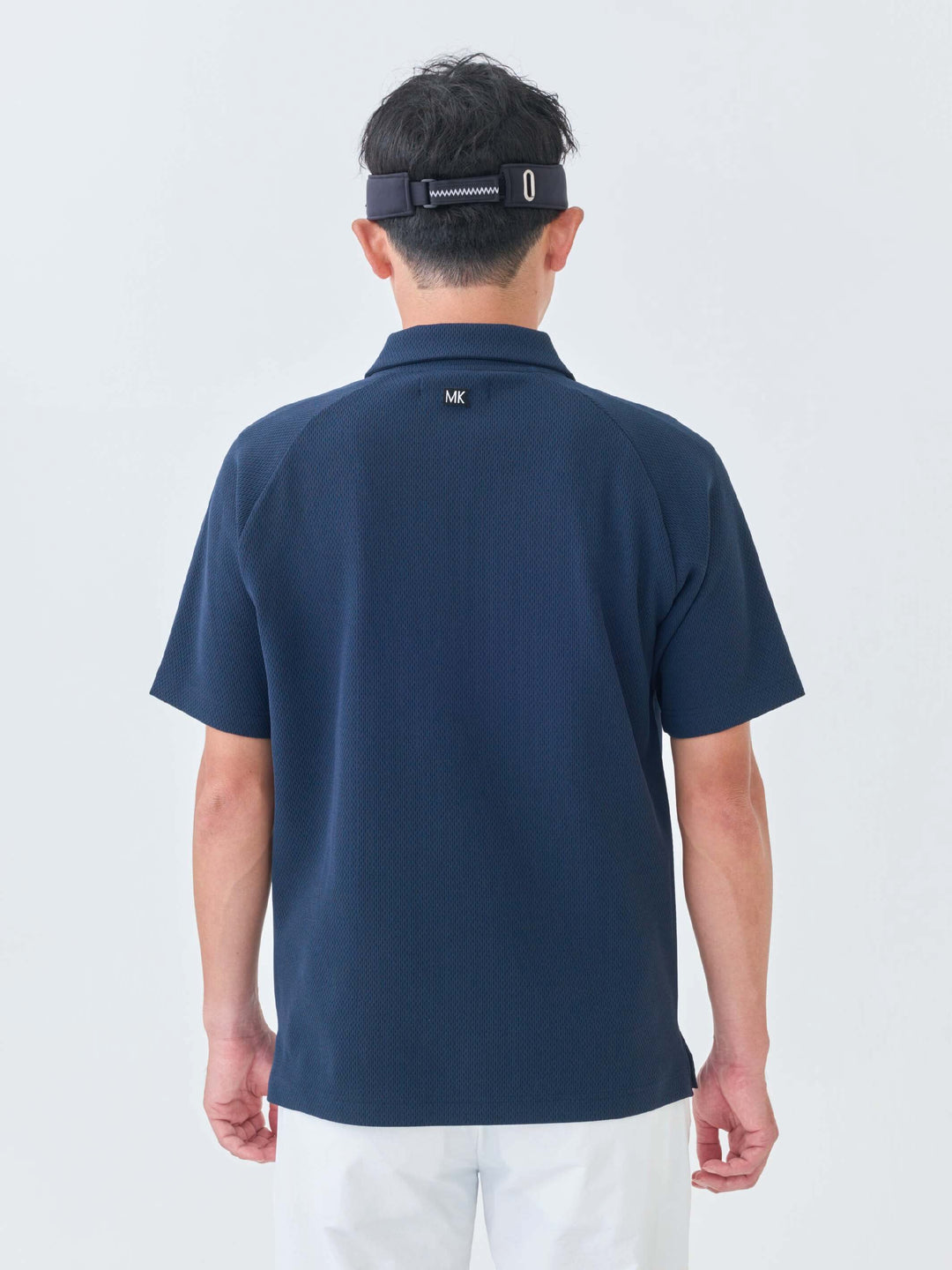 エアリーストレッチハーフジップポロ