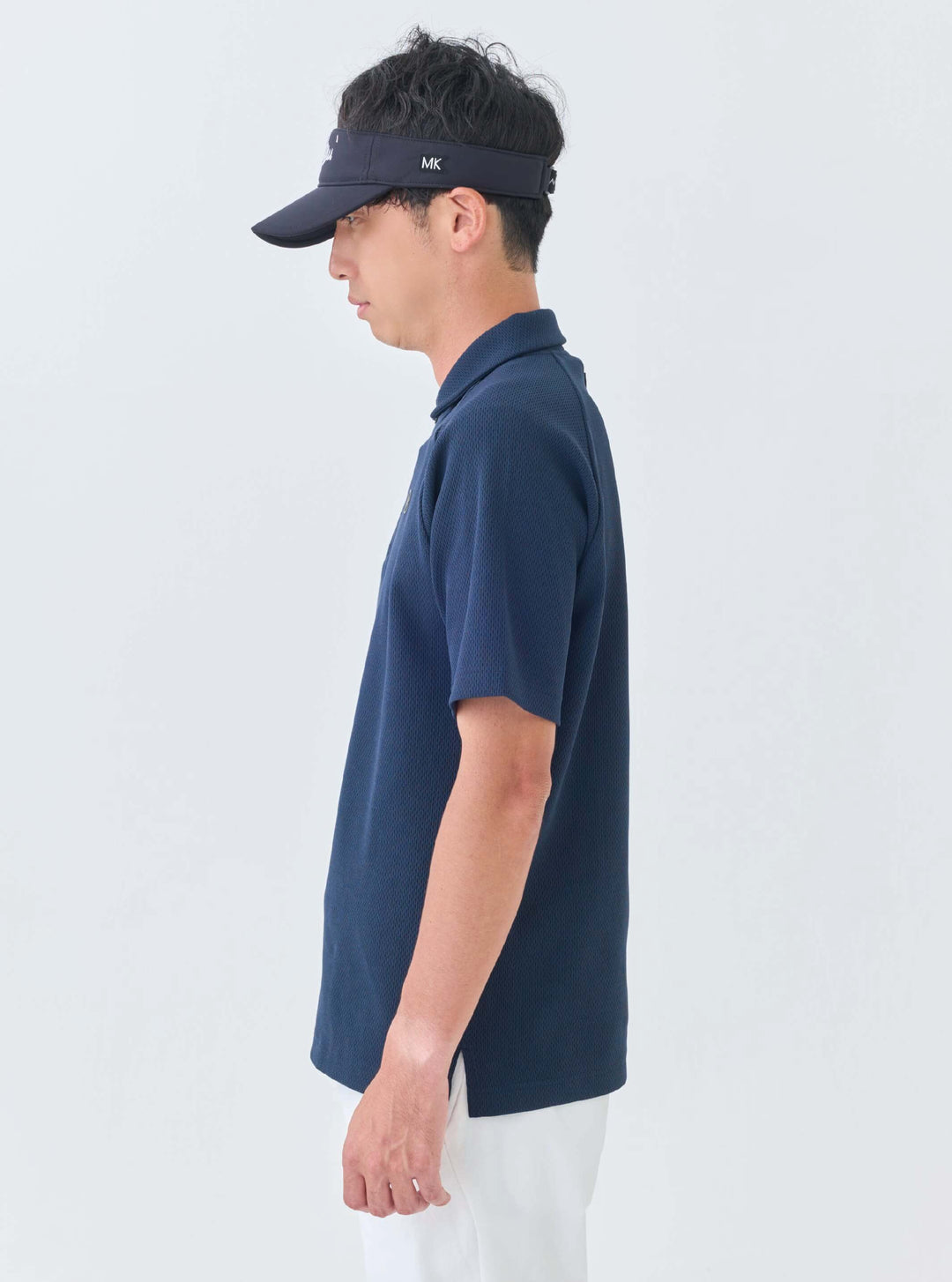 エアリーストレッチハーフジップポロ