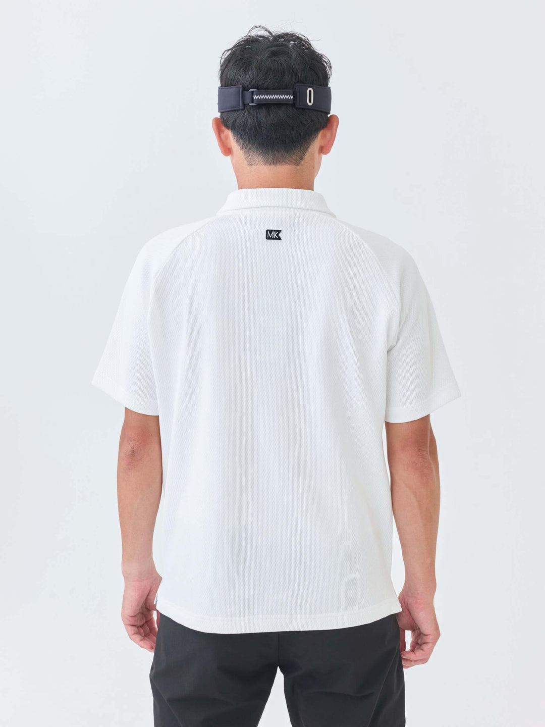 エアリーストレッチハーフジップポロ