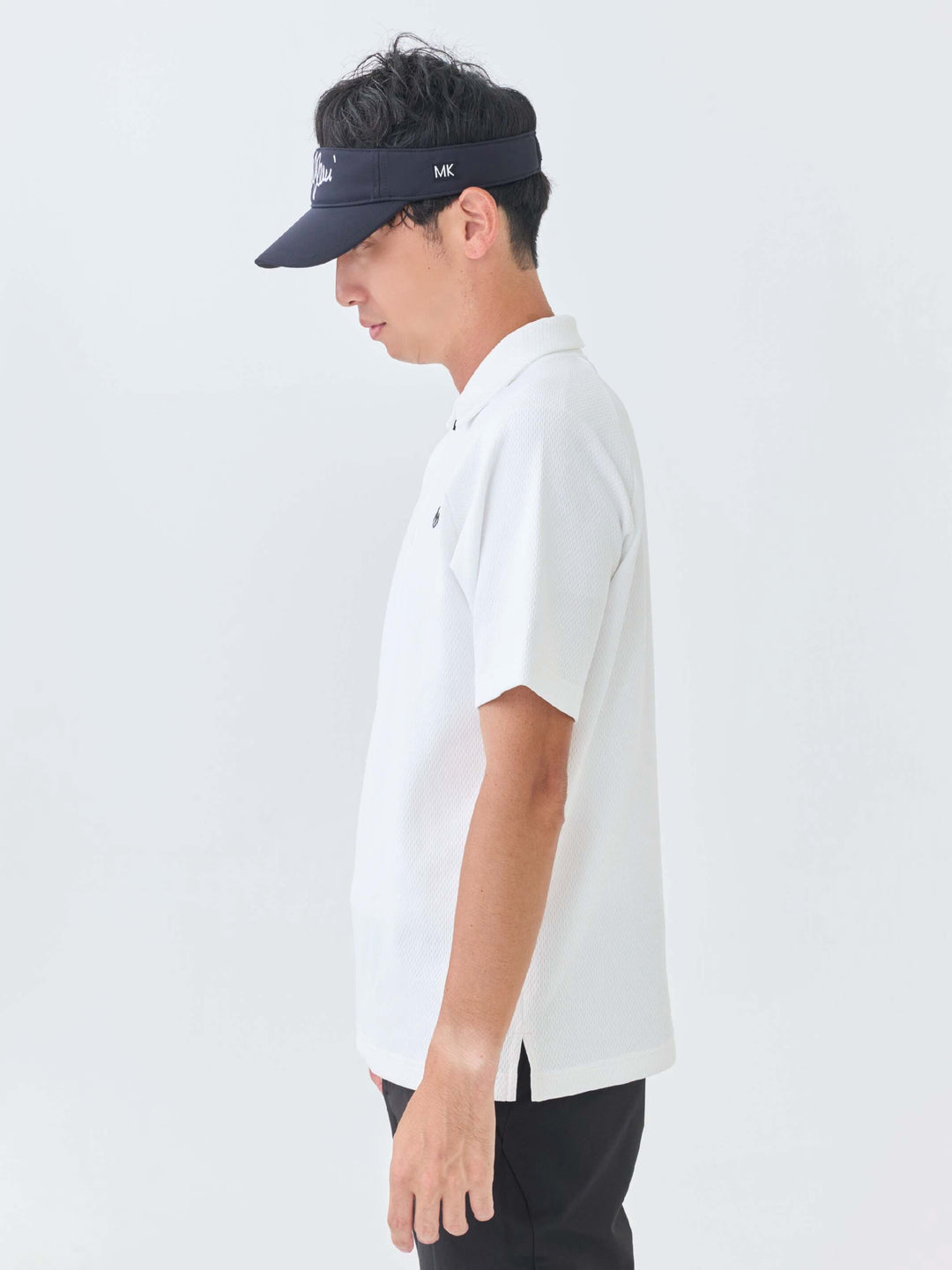 エアリーストレッチハーフジップポロ