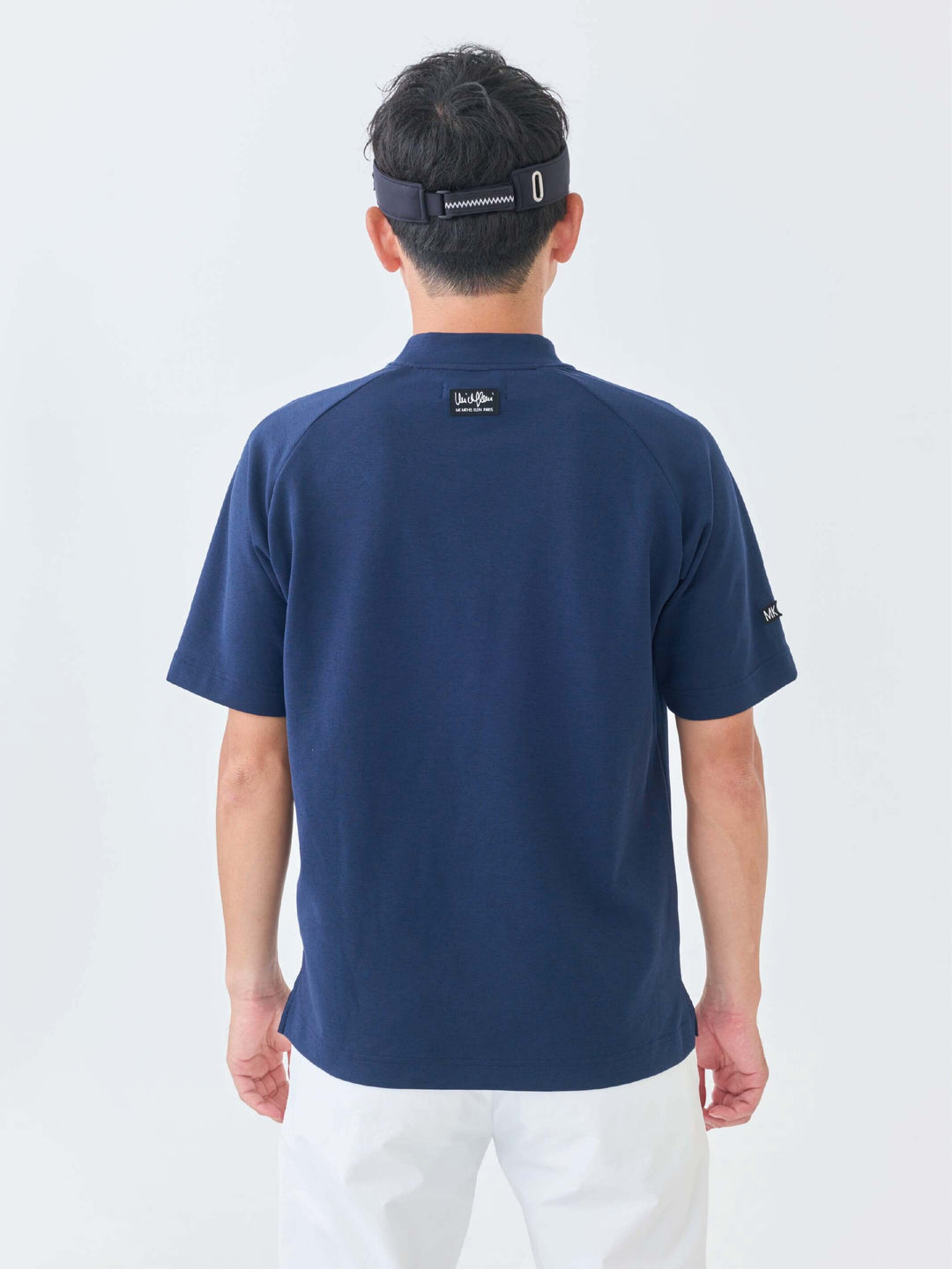 エアリー天竺３Mプリント半袖モックネック