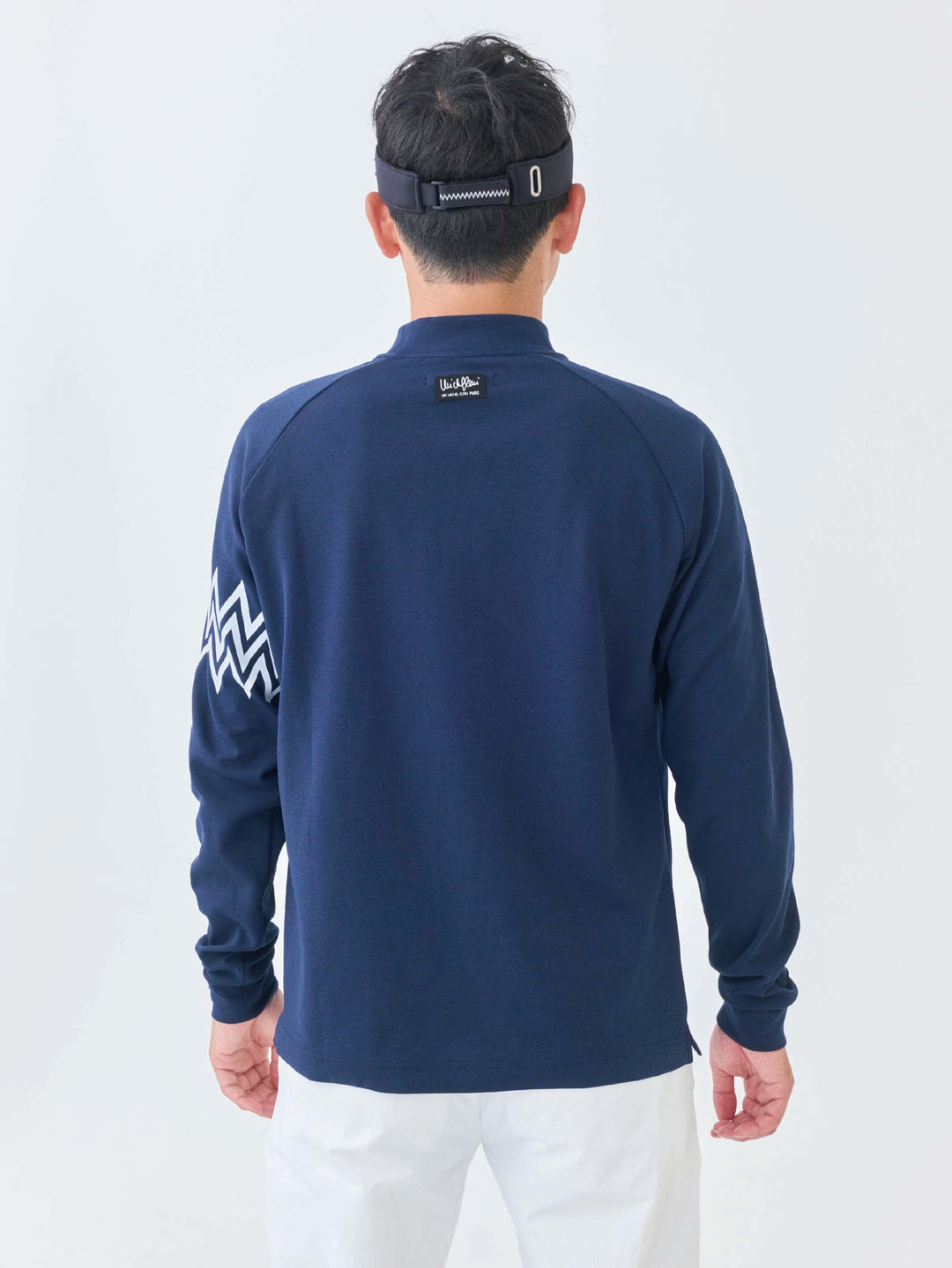 エアリー天竺３Mプリント長袖モックネック