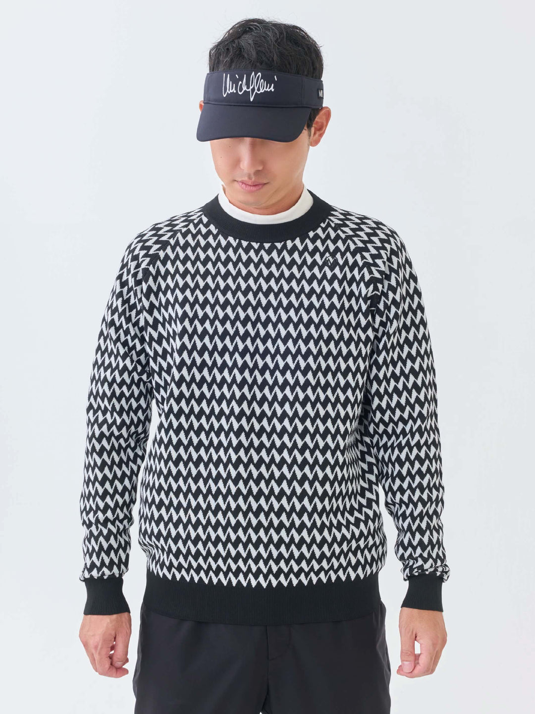 ストレッチニットWジャガードセーター