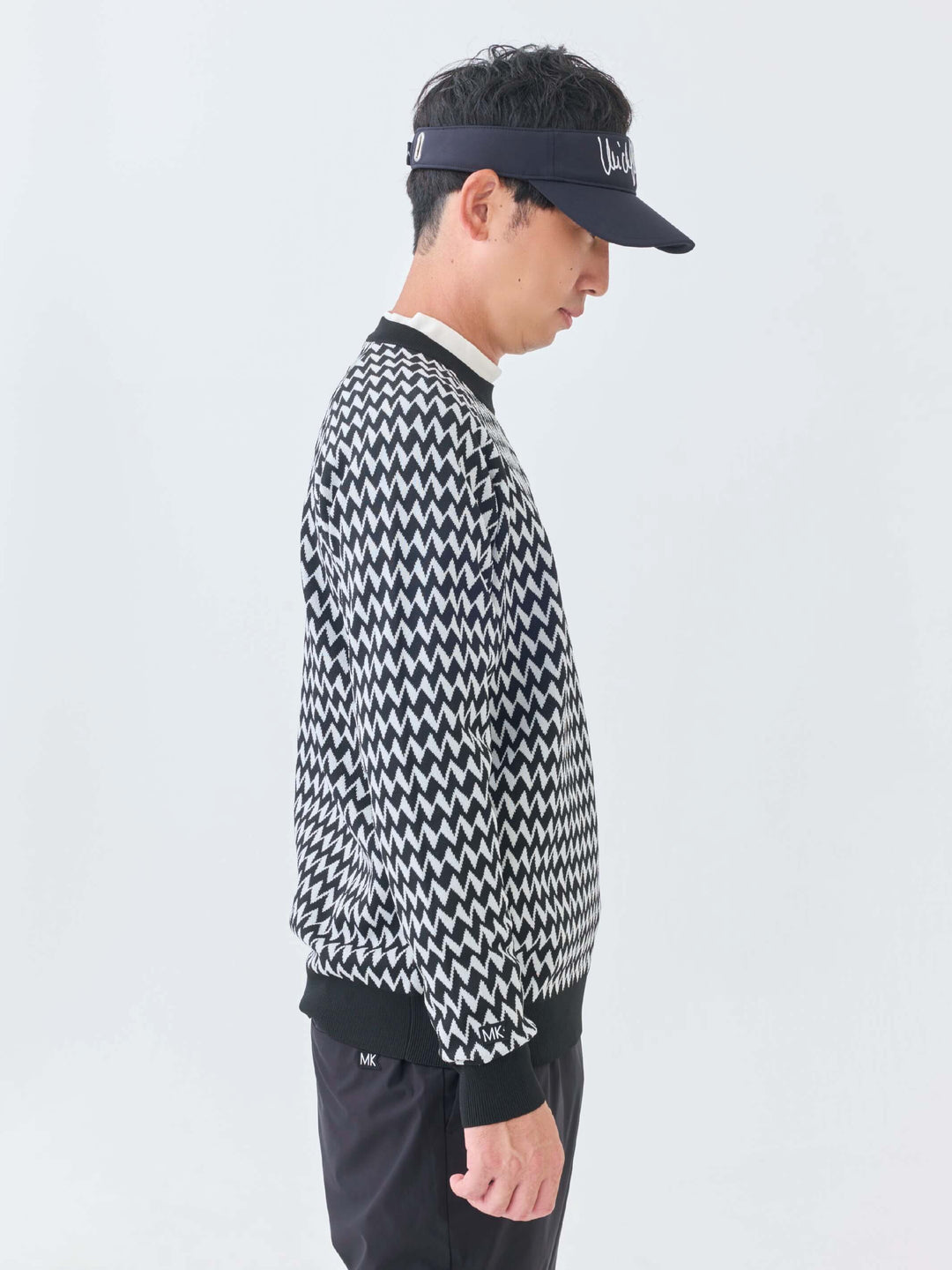 ストレッチニットWジャガードセーター