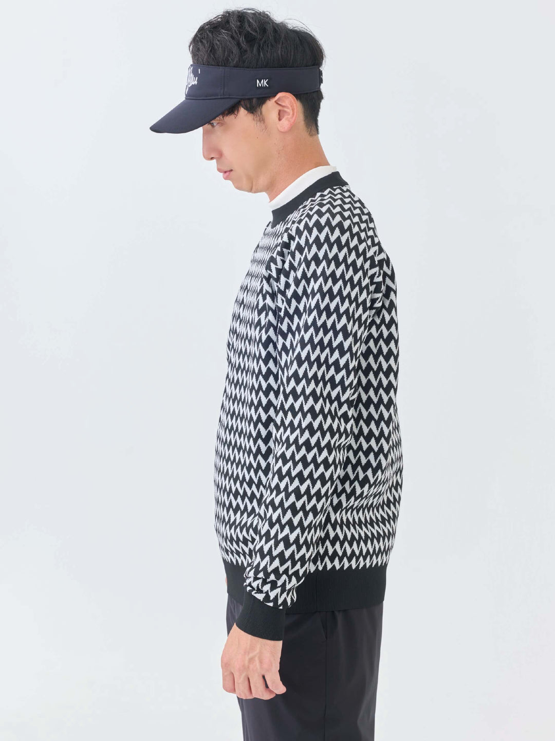 ストレッチニットWジャガードセーター