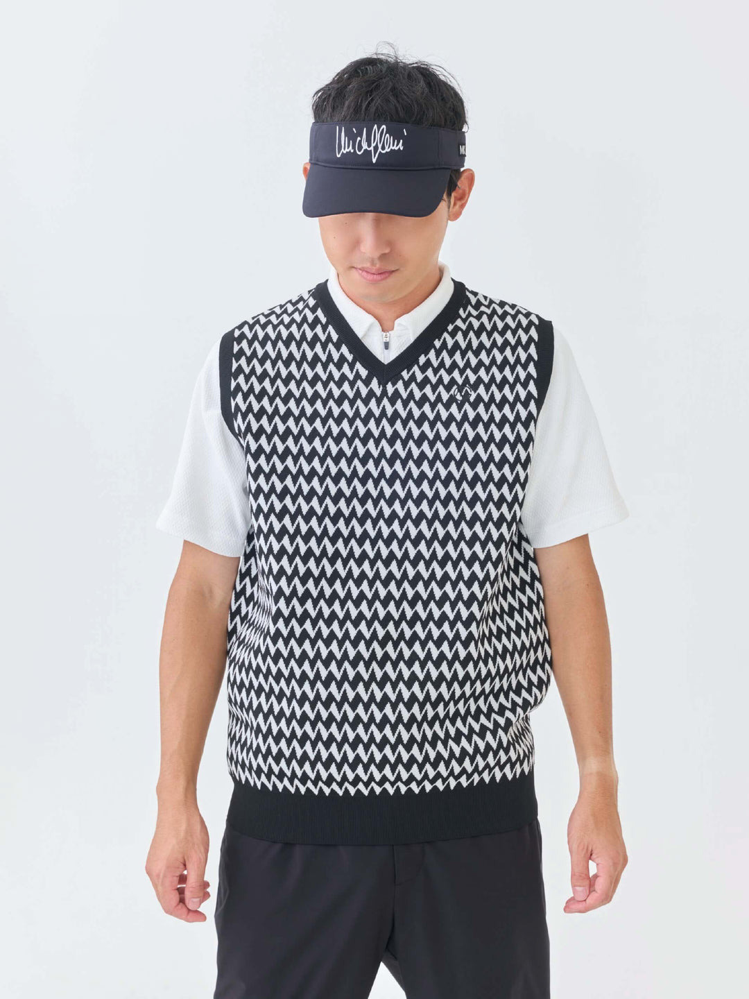 ストレッチニットWジャガードベスト