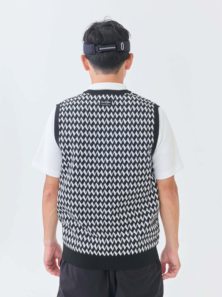 ストレッチニットWジャガードベスト