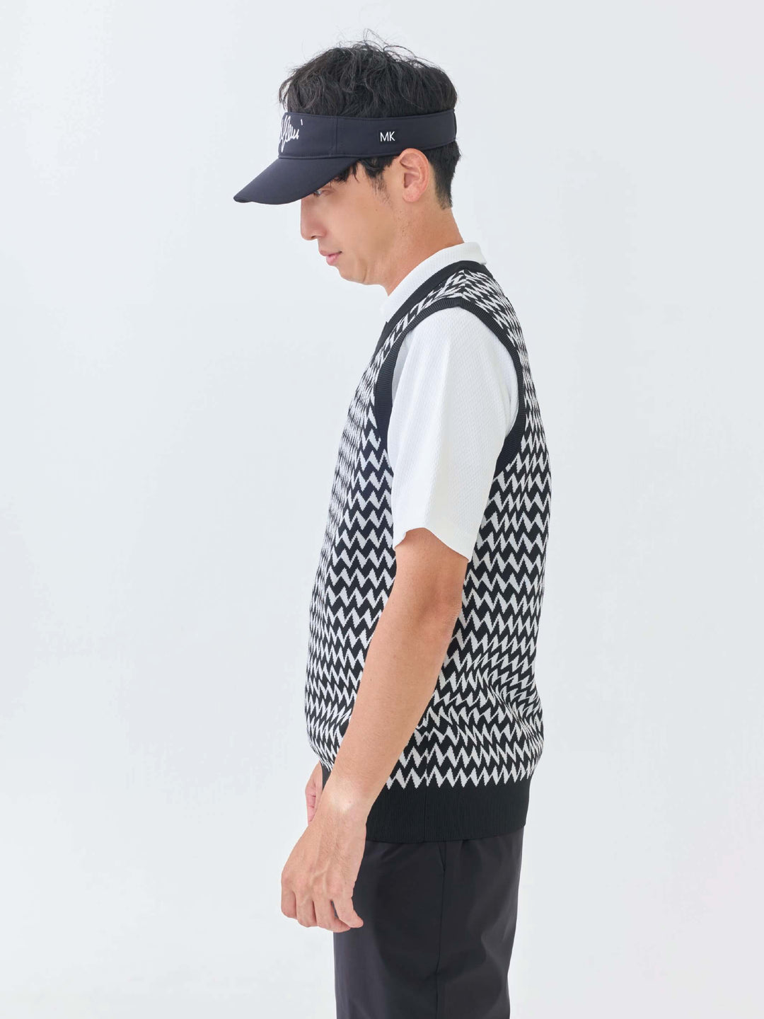 ストレッチニットWジャガードベスト