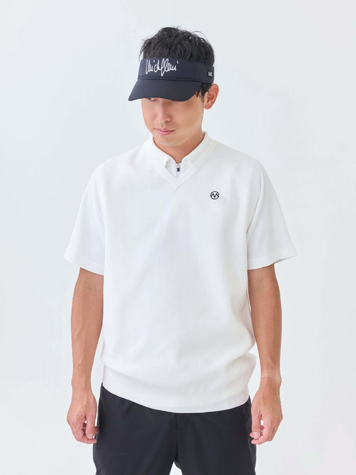 ストレッチニットWジャガードベスト