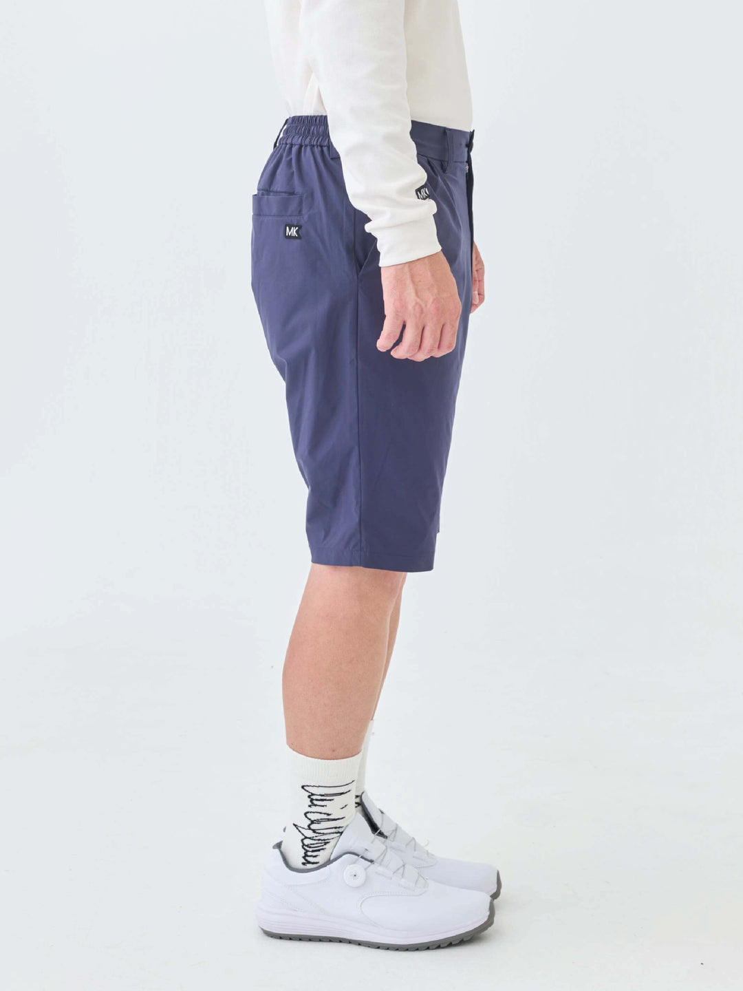 撥水ストレッチハーフタックパンツ