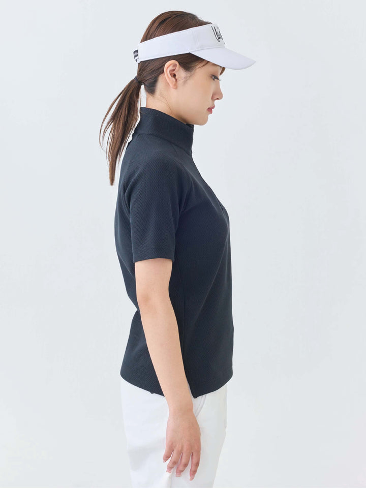 エアリーストレッチハーフジップポロ