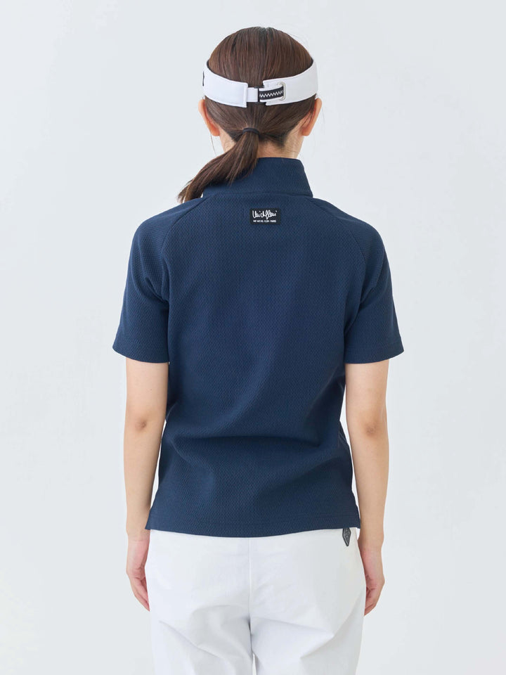 エアリーストレッチハーフジップポロ