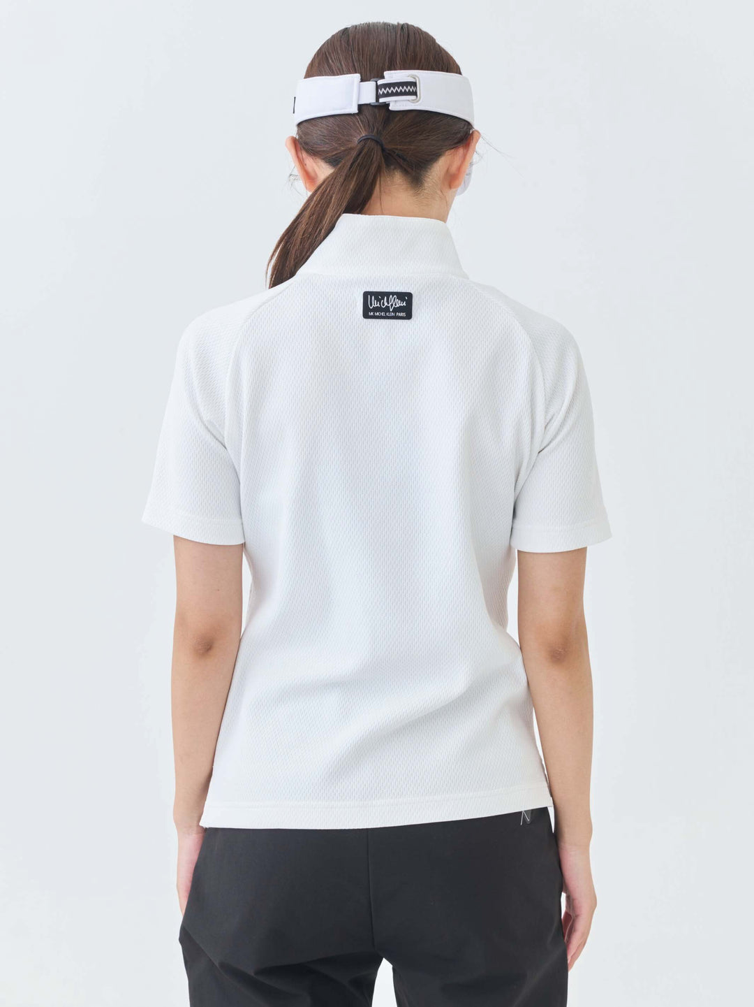 エアリーストレッチハーフジップポロ