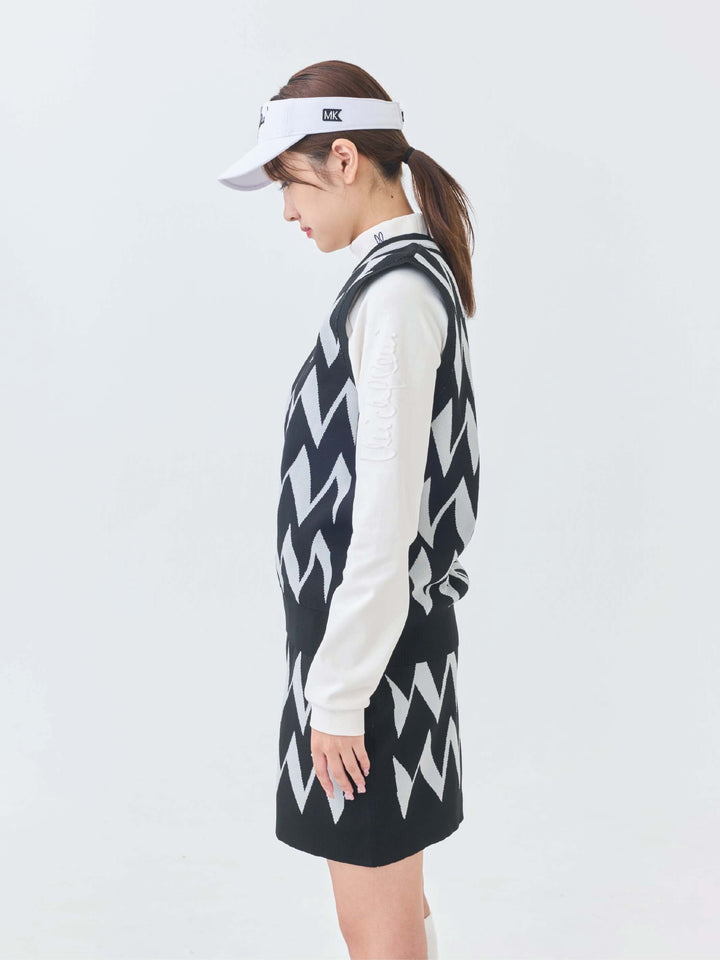 ストレッチニットWジャガードベスト