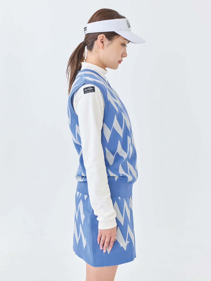 ストレッチニットWジャガードベスト