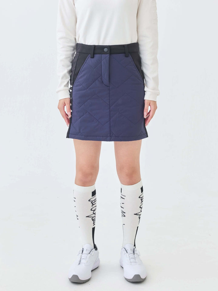 撥水ストレッチキルトスカート