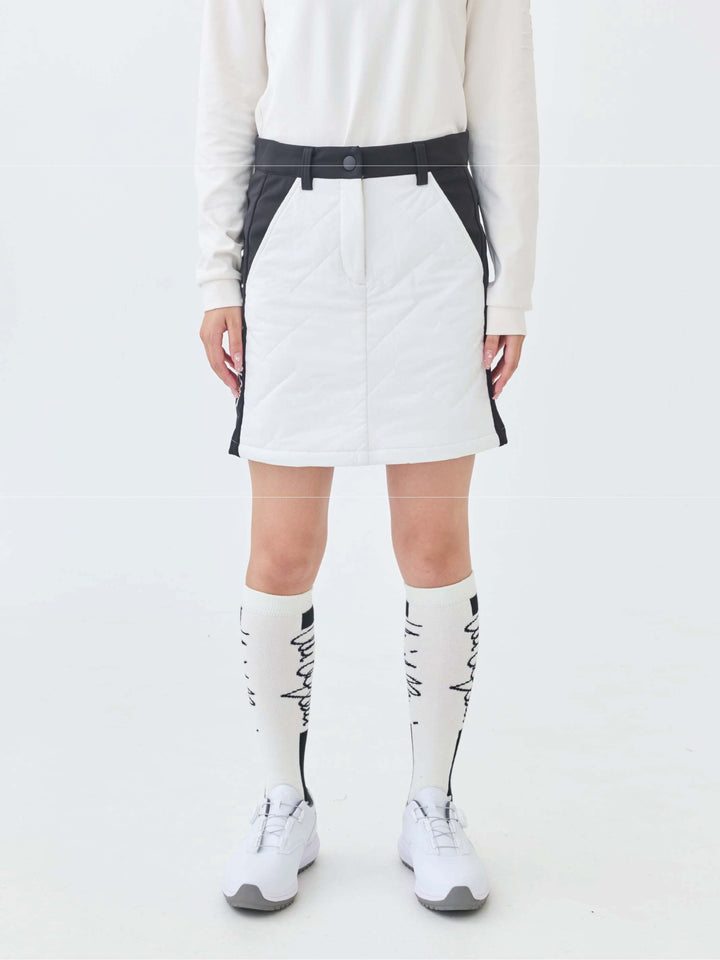 撥水ストレッチキルトスカート