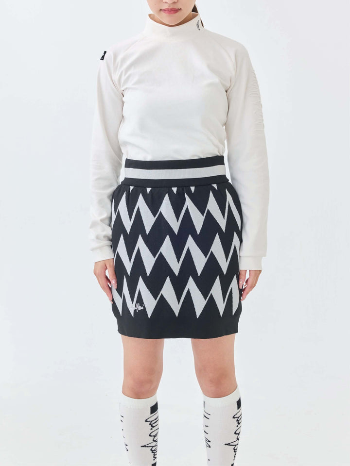 ストレッチニットWジャガードスカート