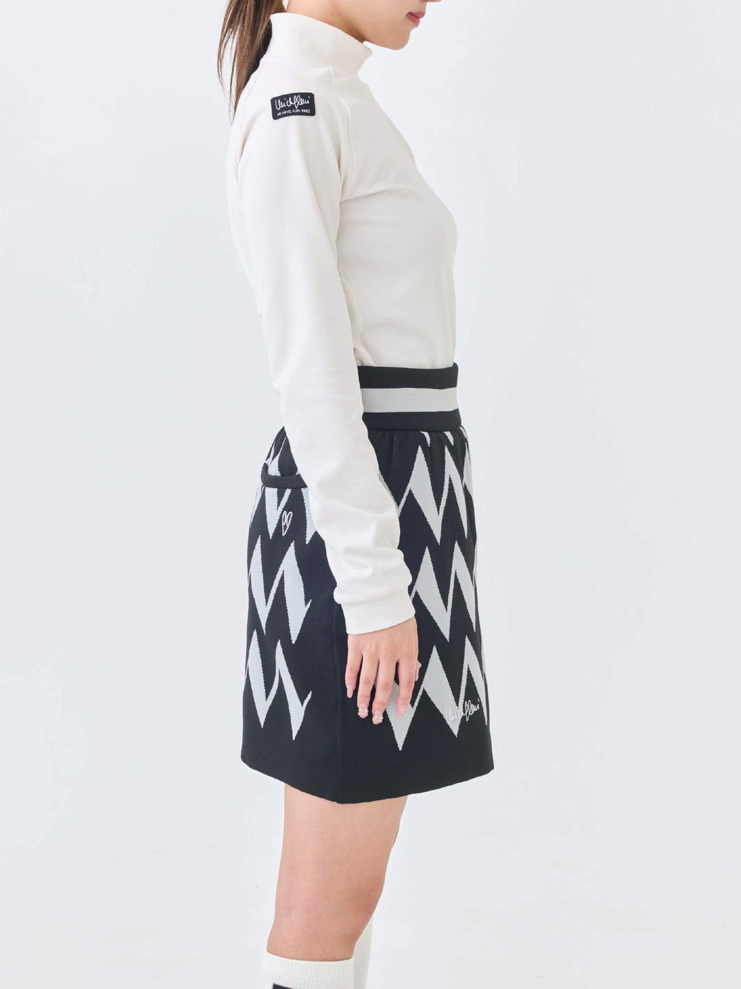 ストレッチニットWジャガードスカート