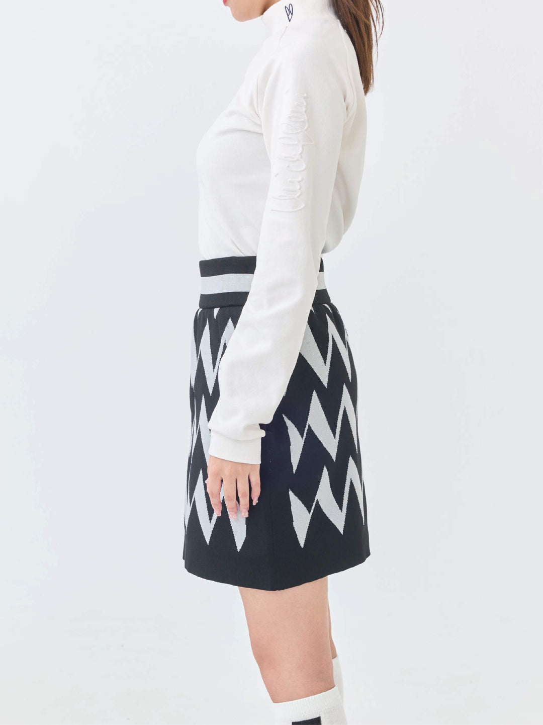 ストレッチニットWジャガードスカート