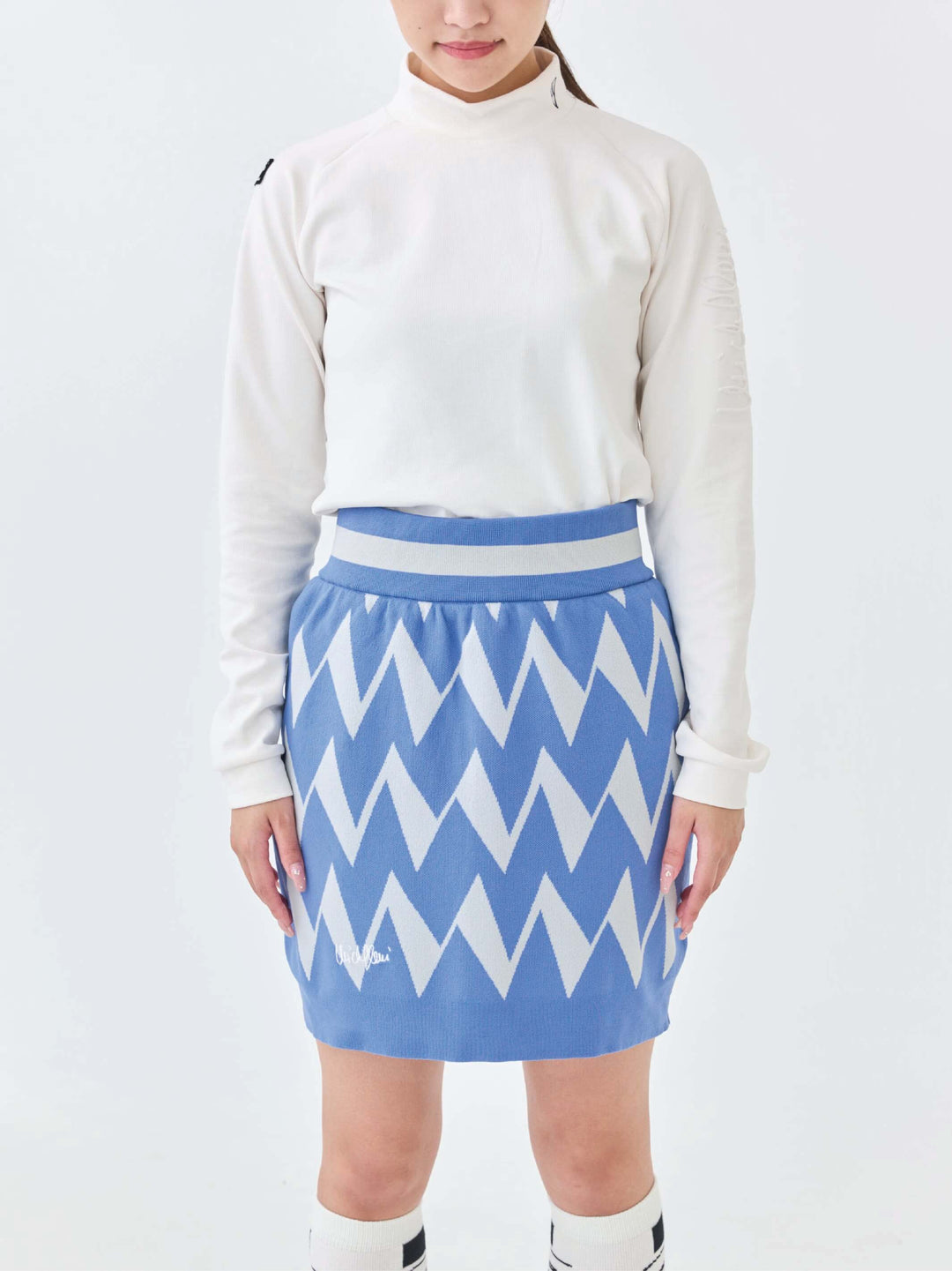 ストレッチニットWジャガードスカート