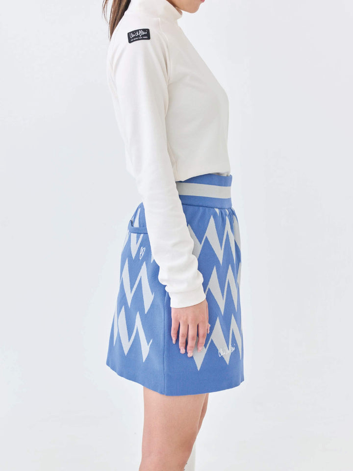 ストレッチニットWジャガードスカート