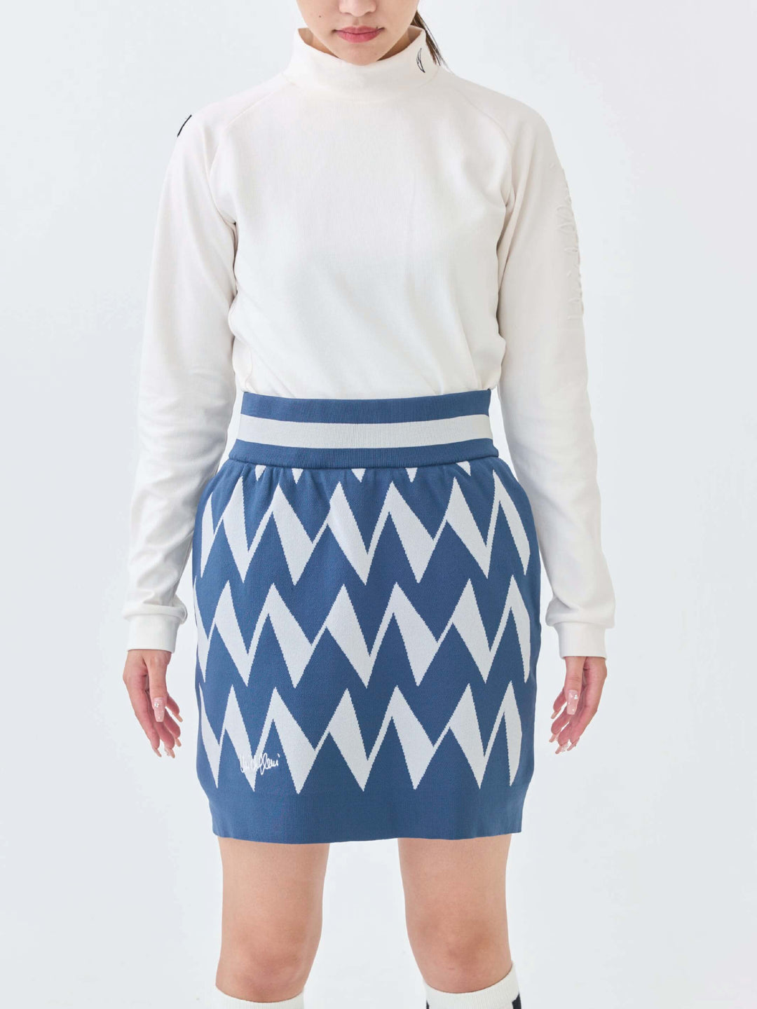 ストレッチニットWジャガードスカート