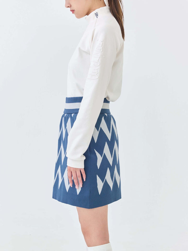 ストレッチニットWジャガードスカート