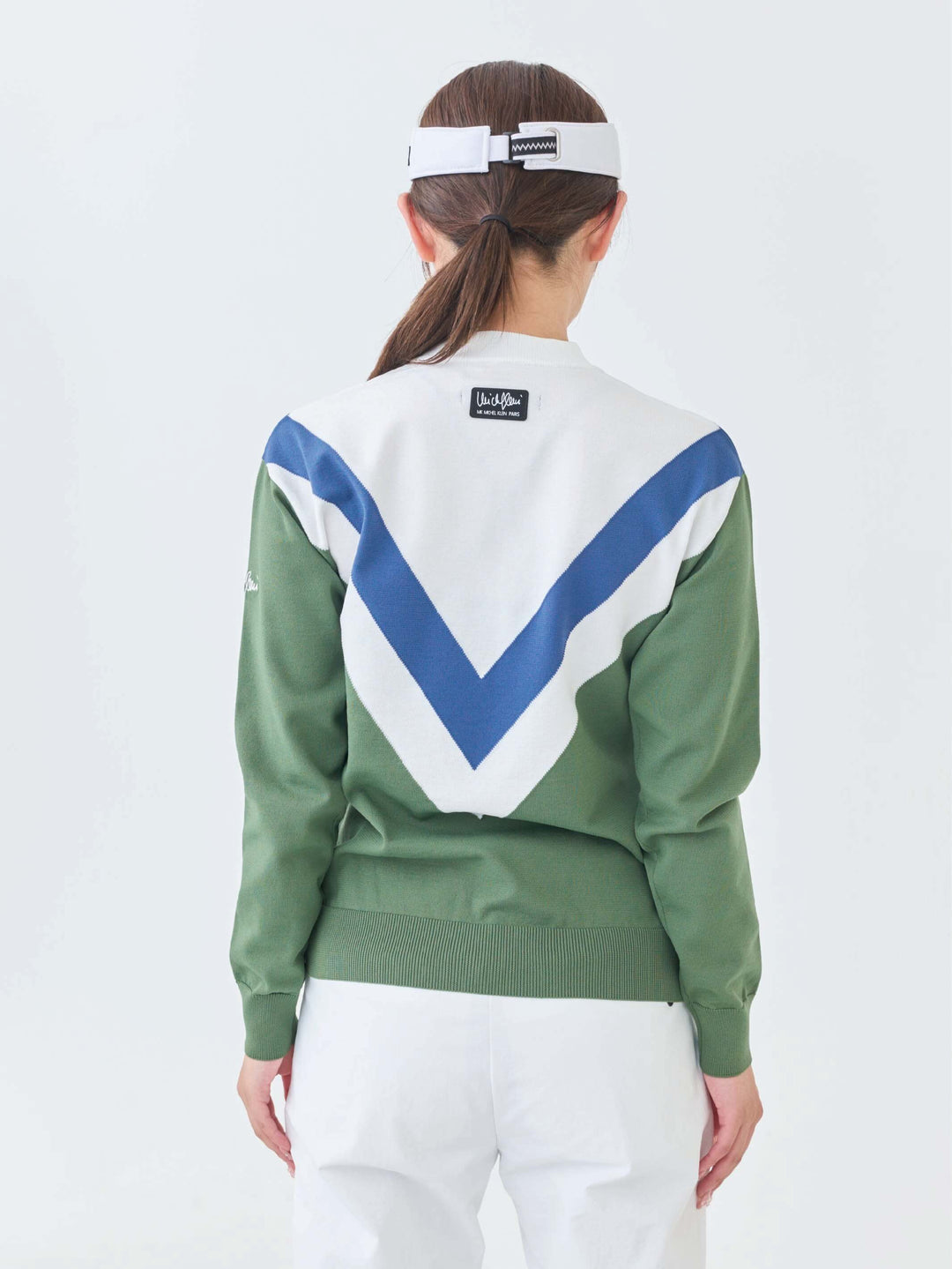 ストレッチニットM配色セーター