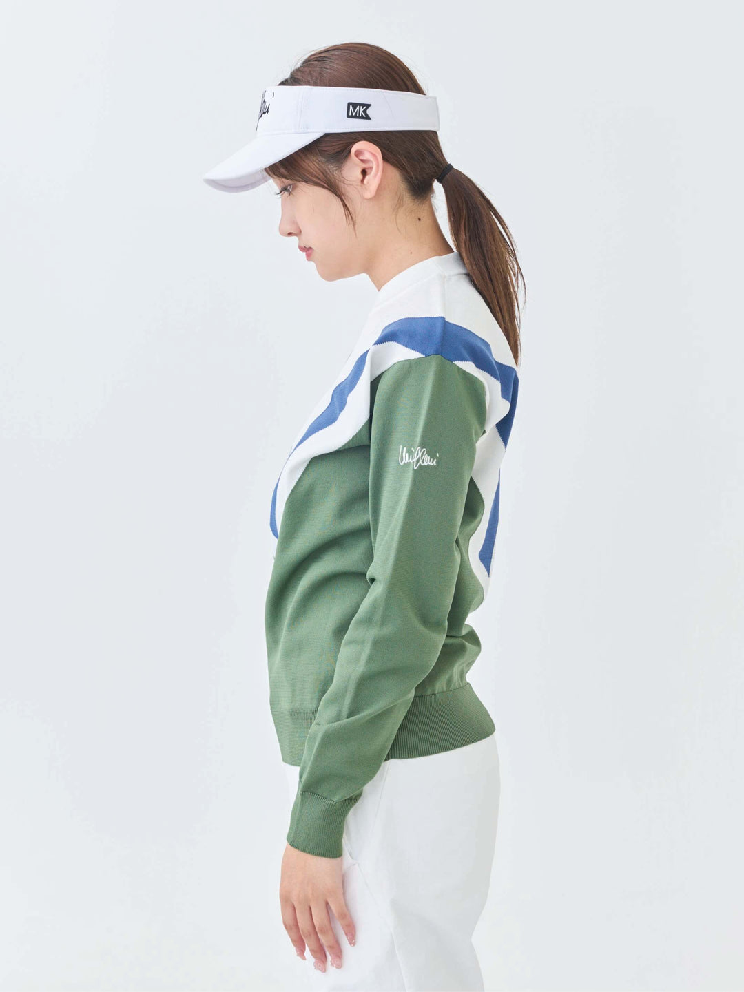 ストレッチニットM配色セーター