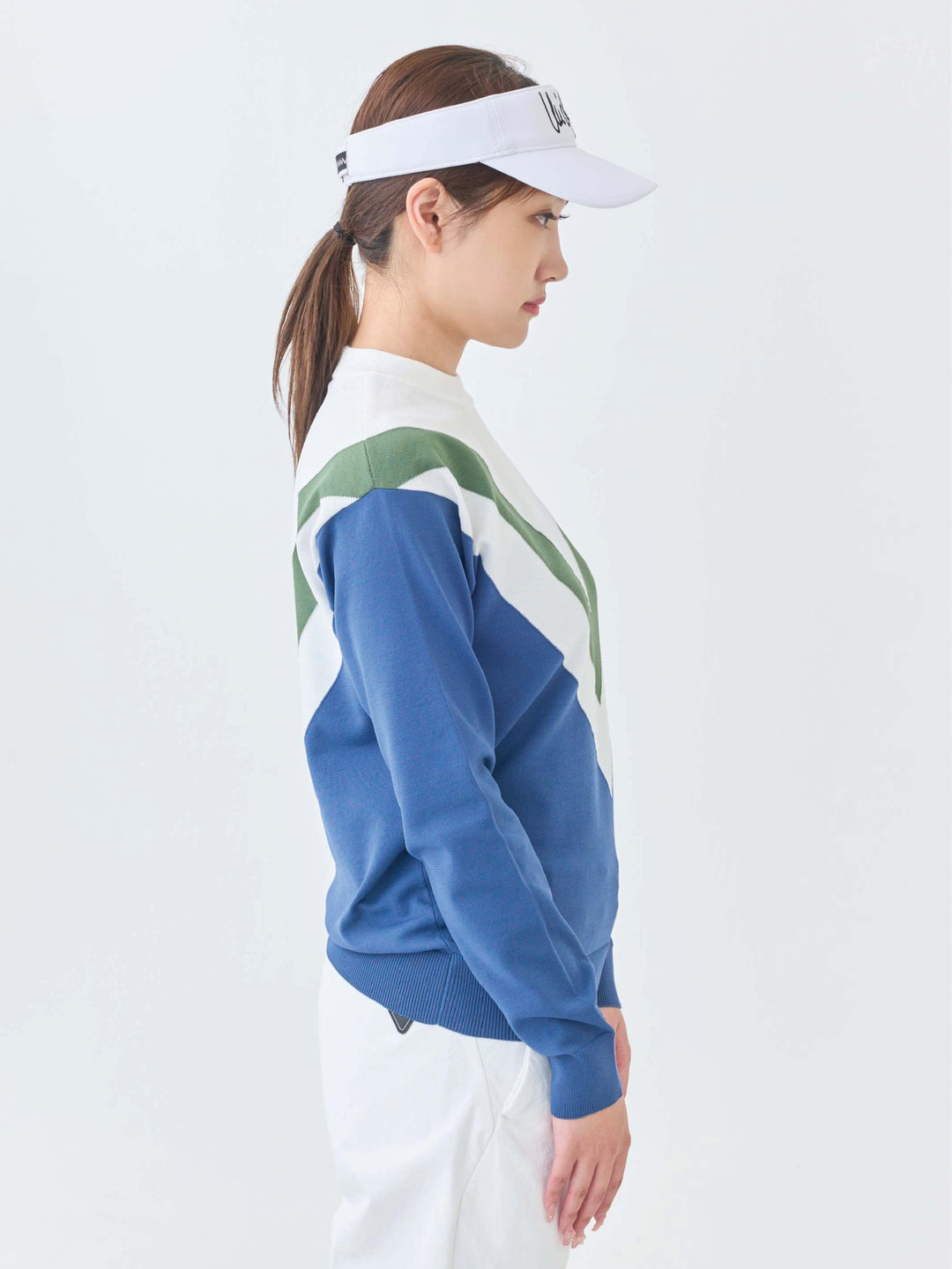 ストレッチニットM配色セーター