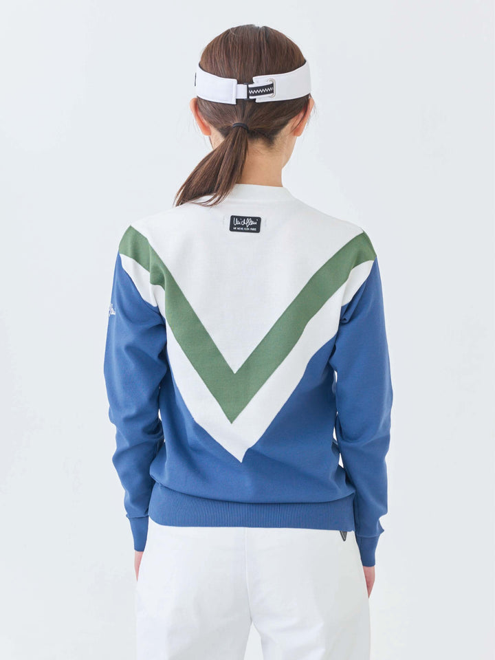 ストレッチニットM配色セーター