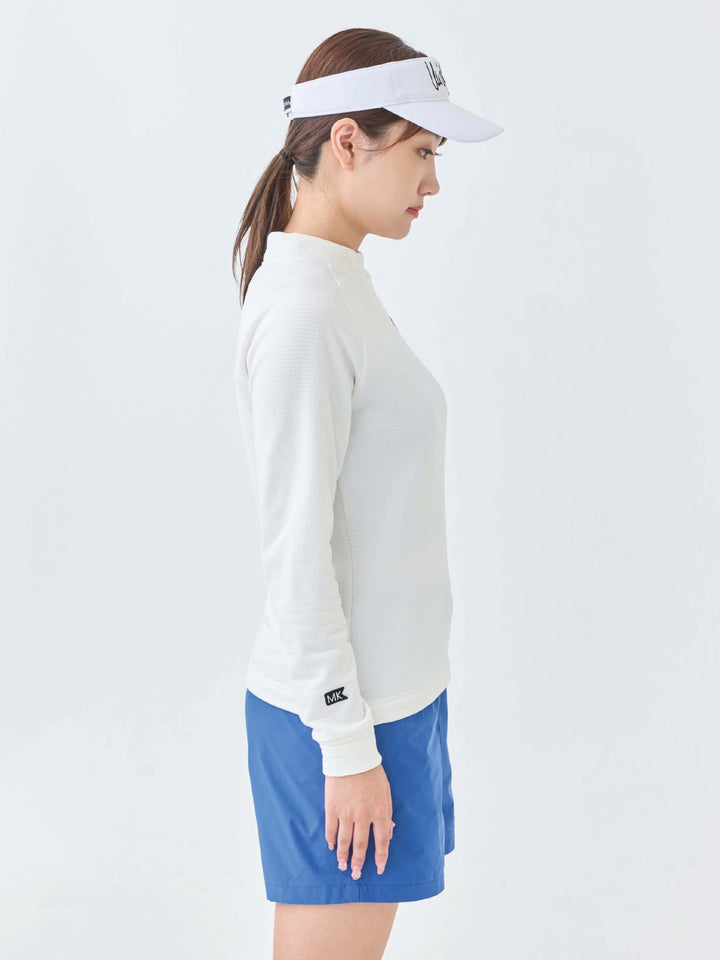 グリットフリースモックネック