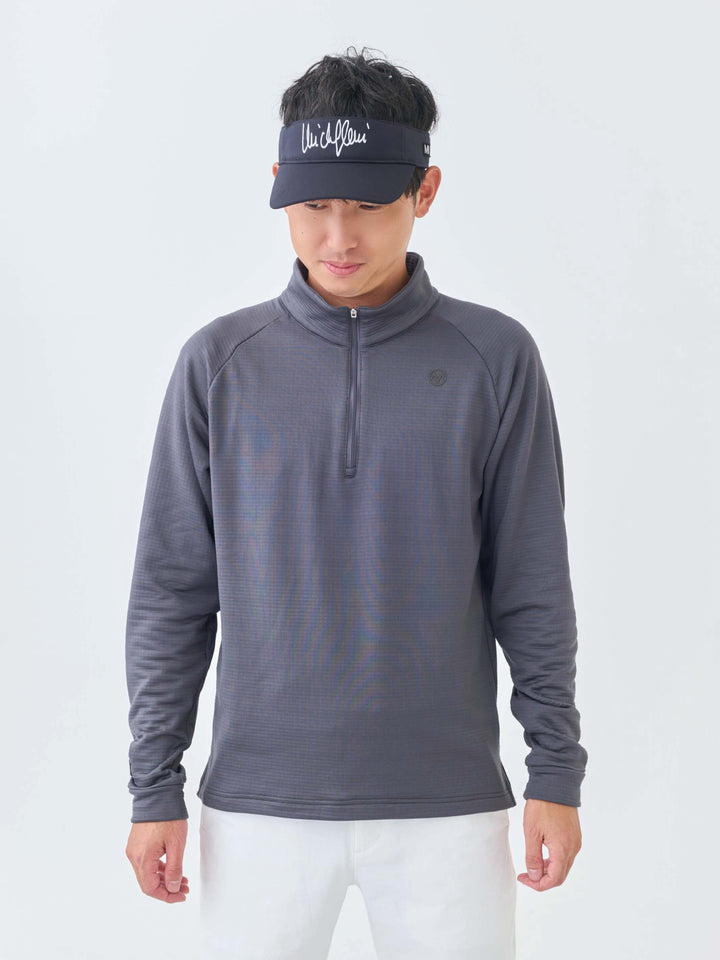 グリットフリースハーフジップ