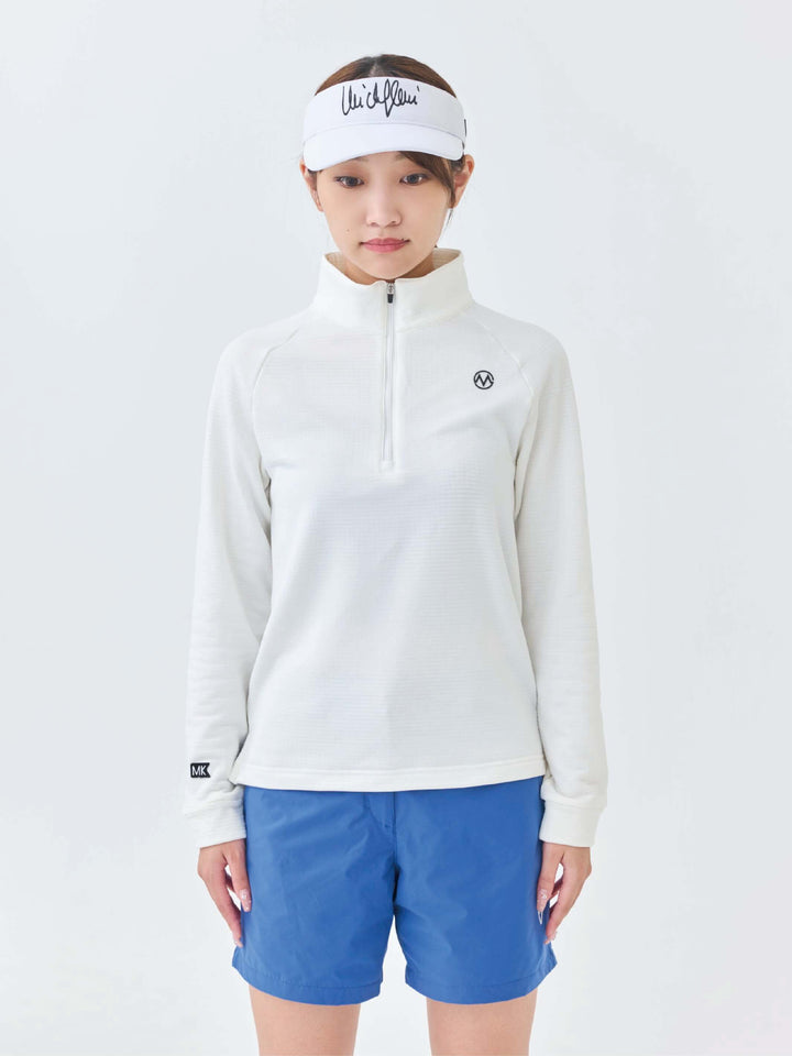 グリットフリースハーフジップ