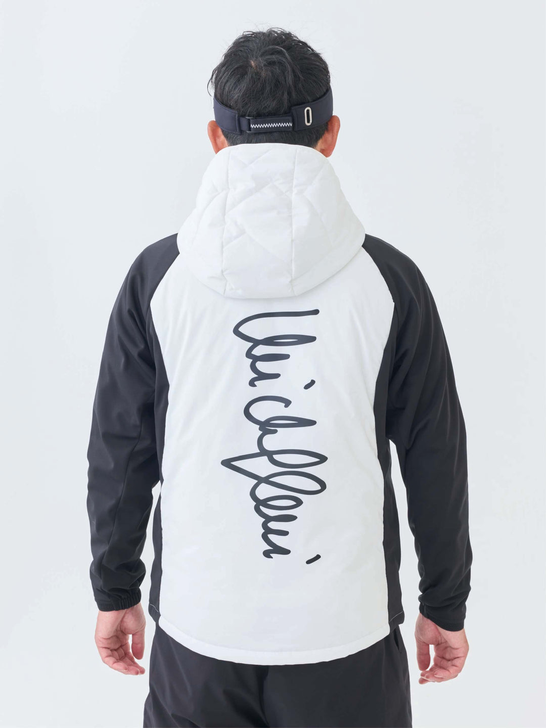 撥水ストレッチキルトフーディーブルゾン